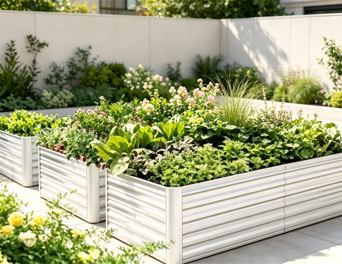 Metal planting rack